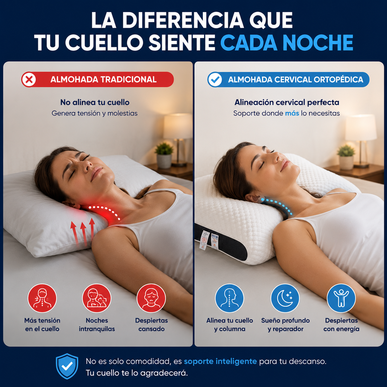 (2X1 ACTIVO HOY) SAFE NECK™ - Almohada para el Dolor de Cuello