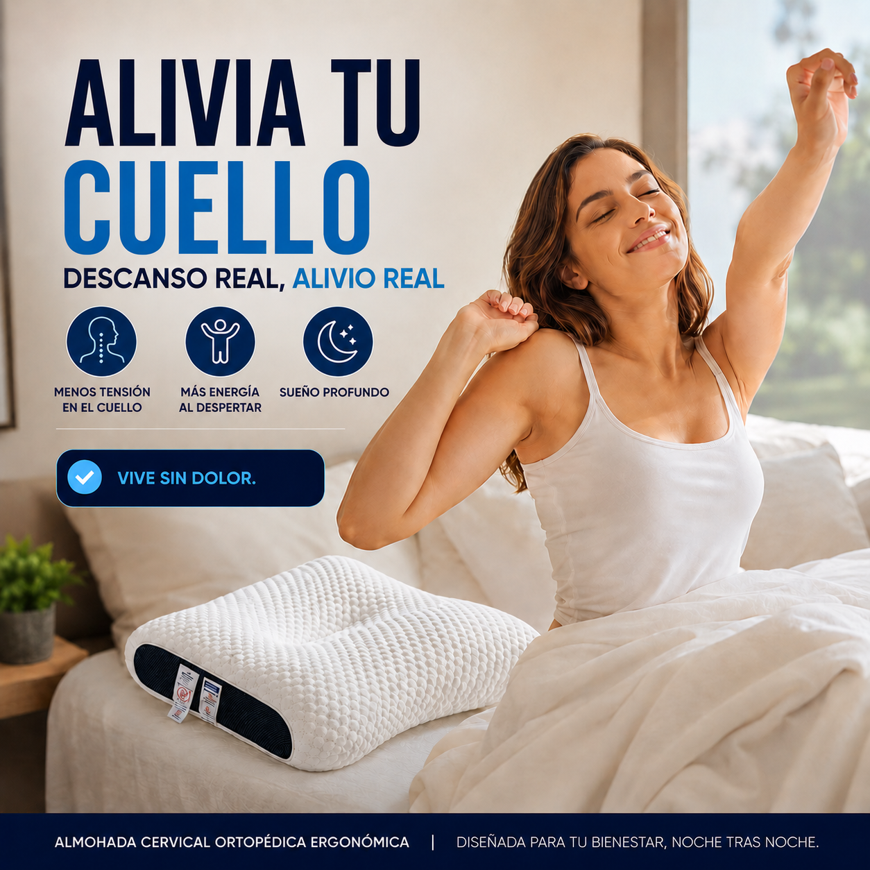 (2X1 ACTIVO HOY) SAFE NECK™ - Almohada para el Dolor de Cuello