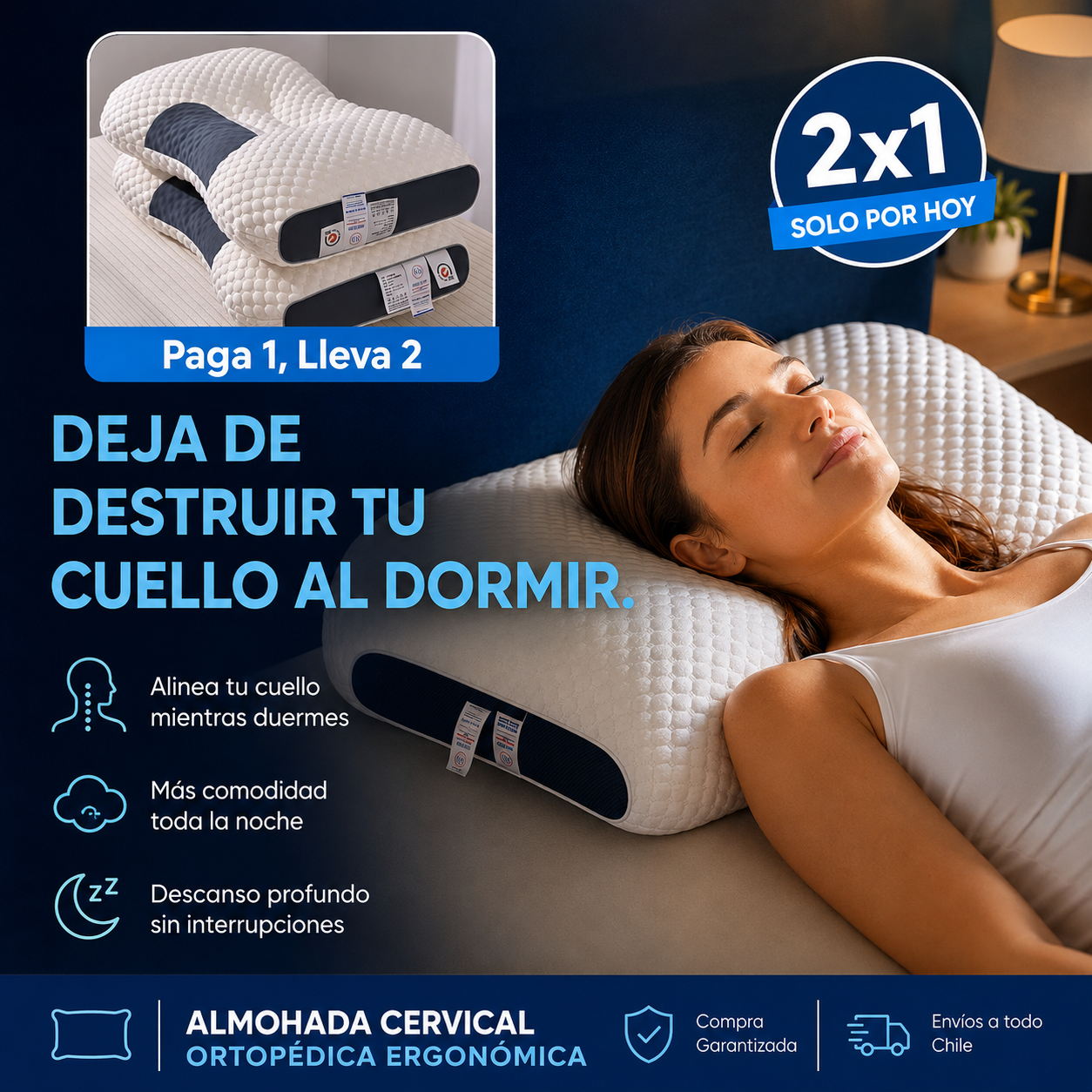 (2X1 ACTIVO HOY) SAFE NECK™ - Almohada para el Dolor de Cuello