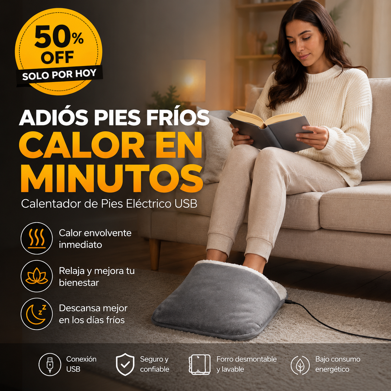 (-50% DCTO. HOY) Warm Feet™ - Almohadilla Térmica para Pies