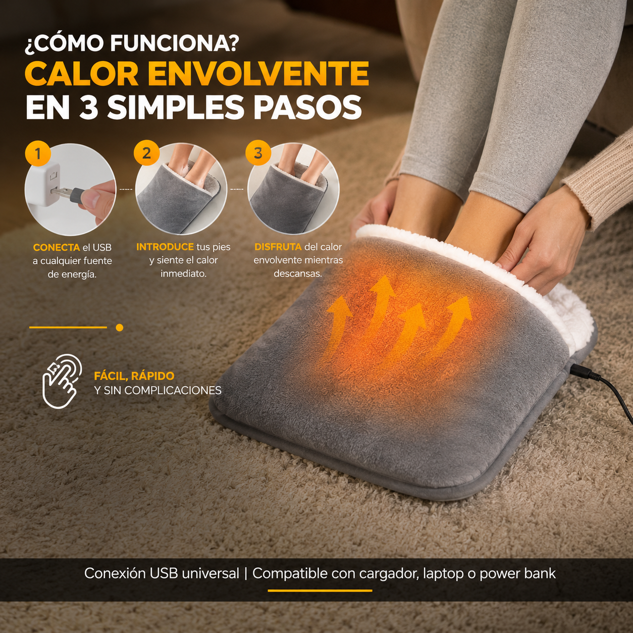 (-50% DCTO. HOY) Warm Feet™ - Almohadilla Térmica para Pies